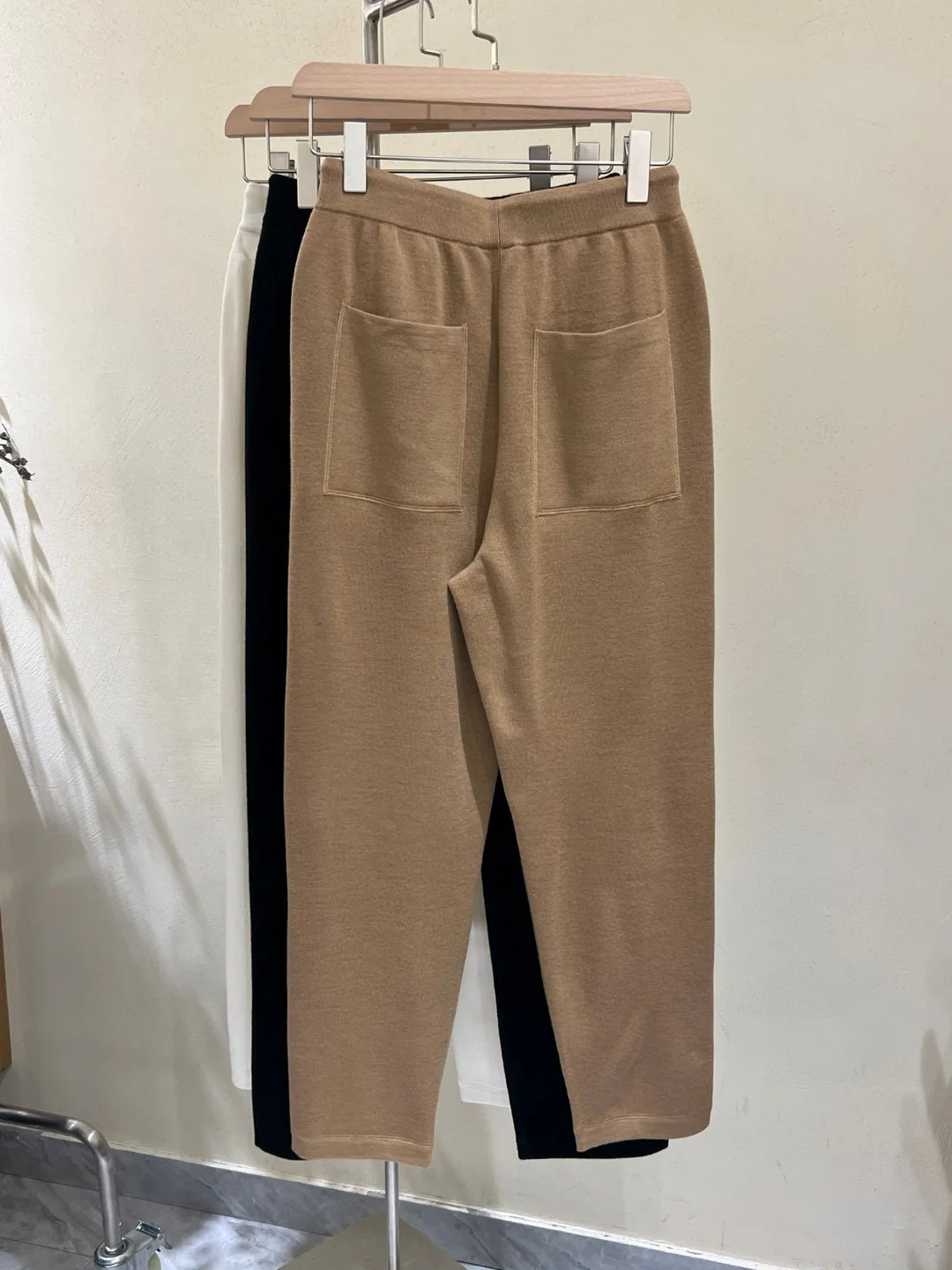 Merino wool casual knitted pants