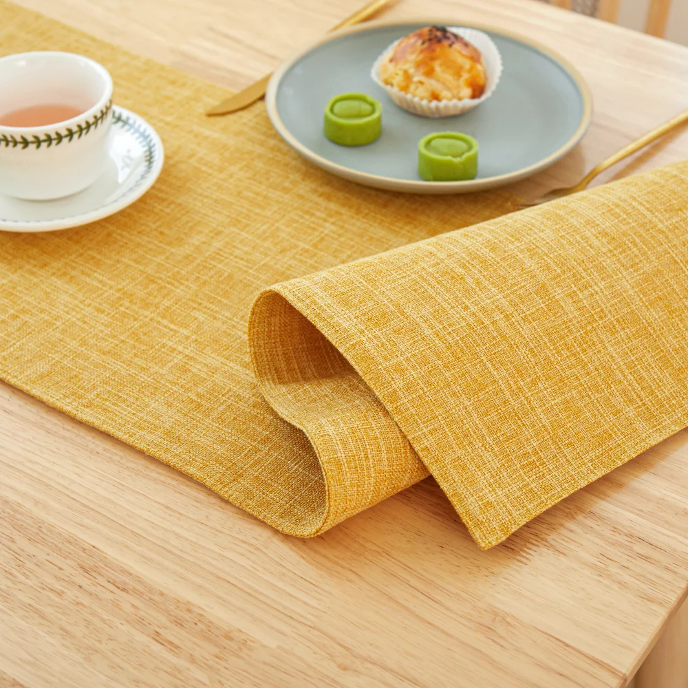 Thick Linen Pure Color Home Light Luxury Flat Corner Bed Flag Western Restaurant Decoration Office Conference Table Flag