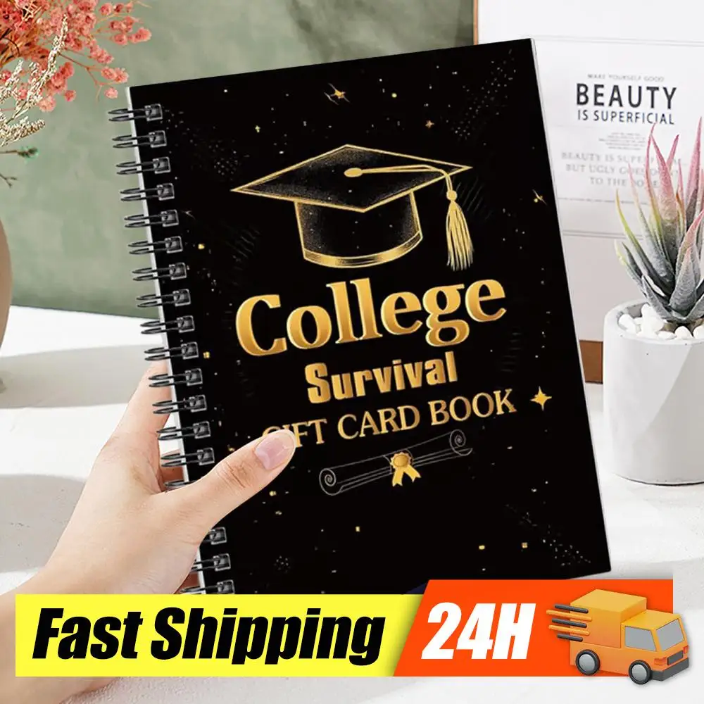 

College Survival Booklet Organizer University Birthday Care Package Cash Holder College Graduation Gift Card Holder Book 7x5Inch