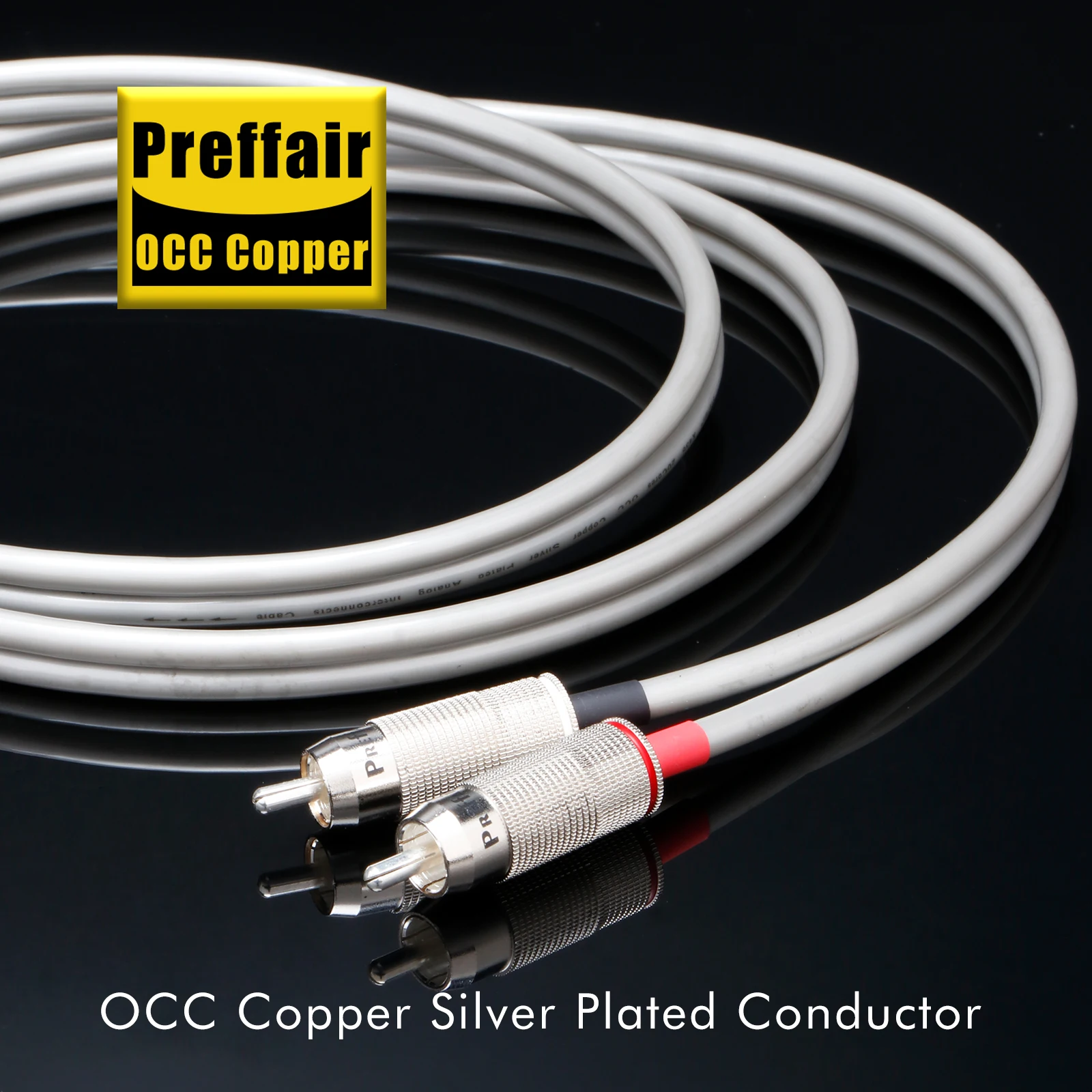 HiFi Stereo RCA Audio Cable Audio Note Music's Finest ISIS Silver Plated RCA/XLR Interconnect Cable with Rhodium Plated Plug