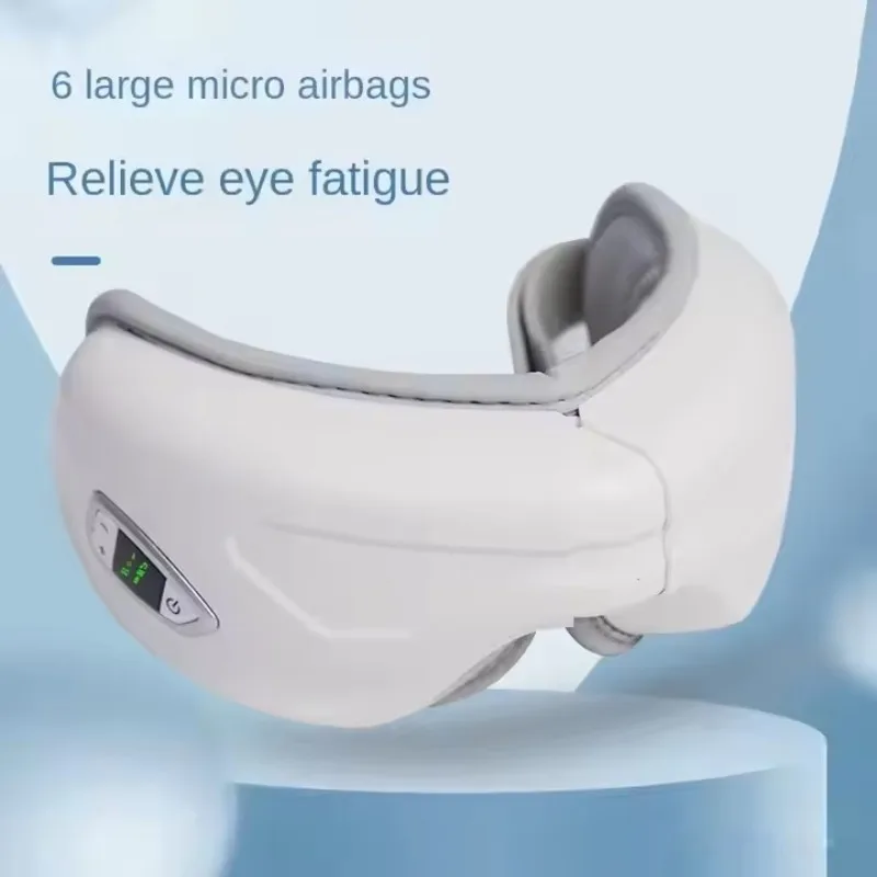 Air Pressure Vibrating Hot Compress Music Eye Massage Device Electric Foldable Smart 3D Eye Massager With Heat