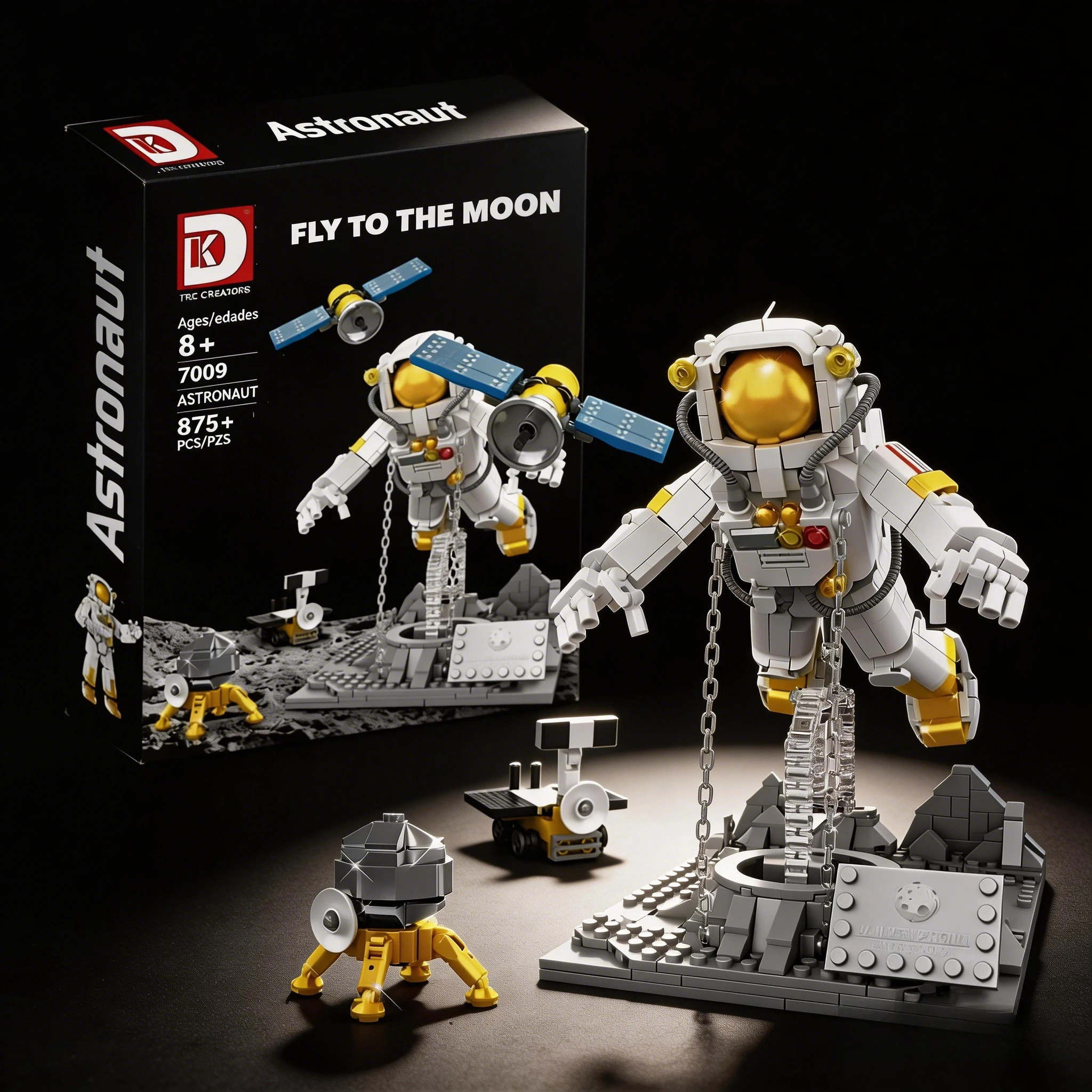 

888 PCS Spaceman Astronaut Model Micro Building Blocks Mechanical Exploring Adventure Assemble Figures Bricks Educational Toys