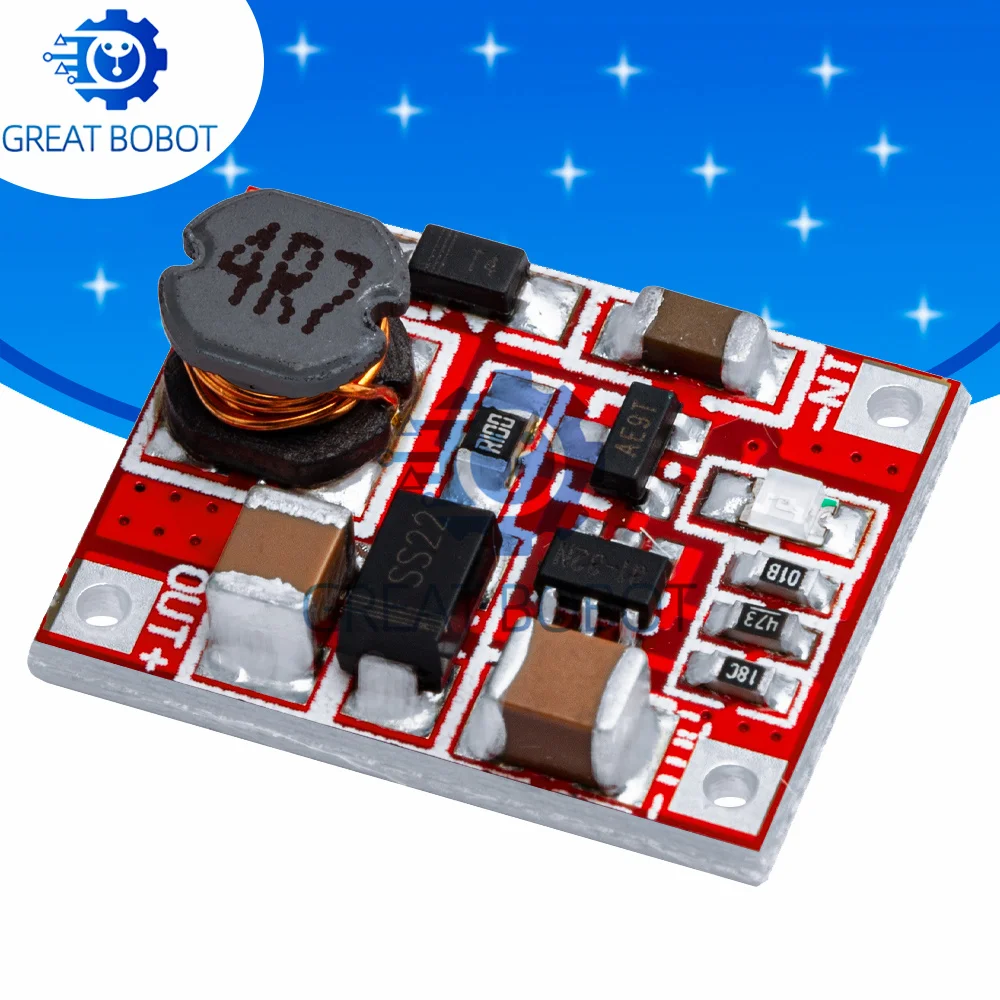BS DC-DC Boost Power Supply Module - 3V to 5V 1A 96% High-Efficiency Ultra-Small Step-Up Circuit Board