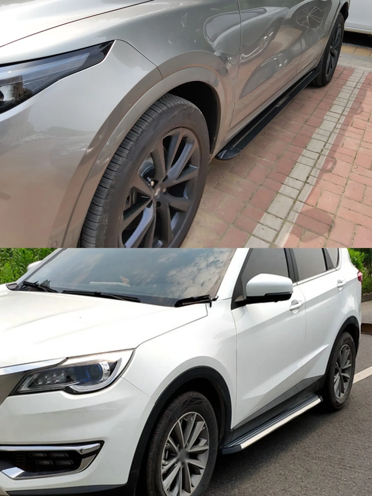 2PCS Aluminum 3.9" 4.3" Wide Fixed Side Steps Fit for Lincoln Nautilus 2024 2025 2026 Running Boards Nerf Bars Rails Plate Pedal