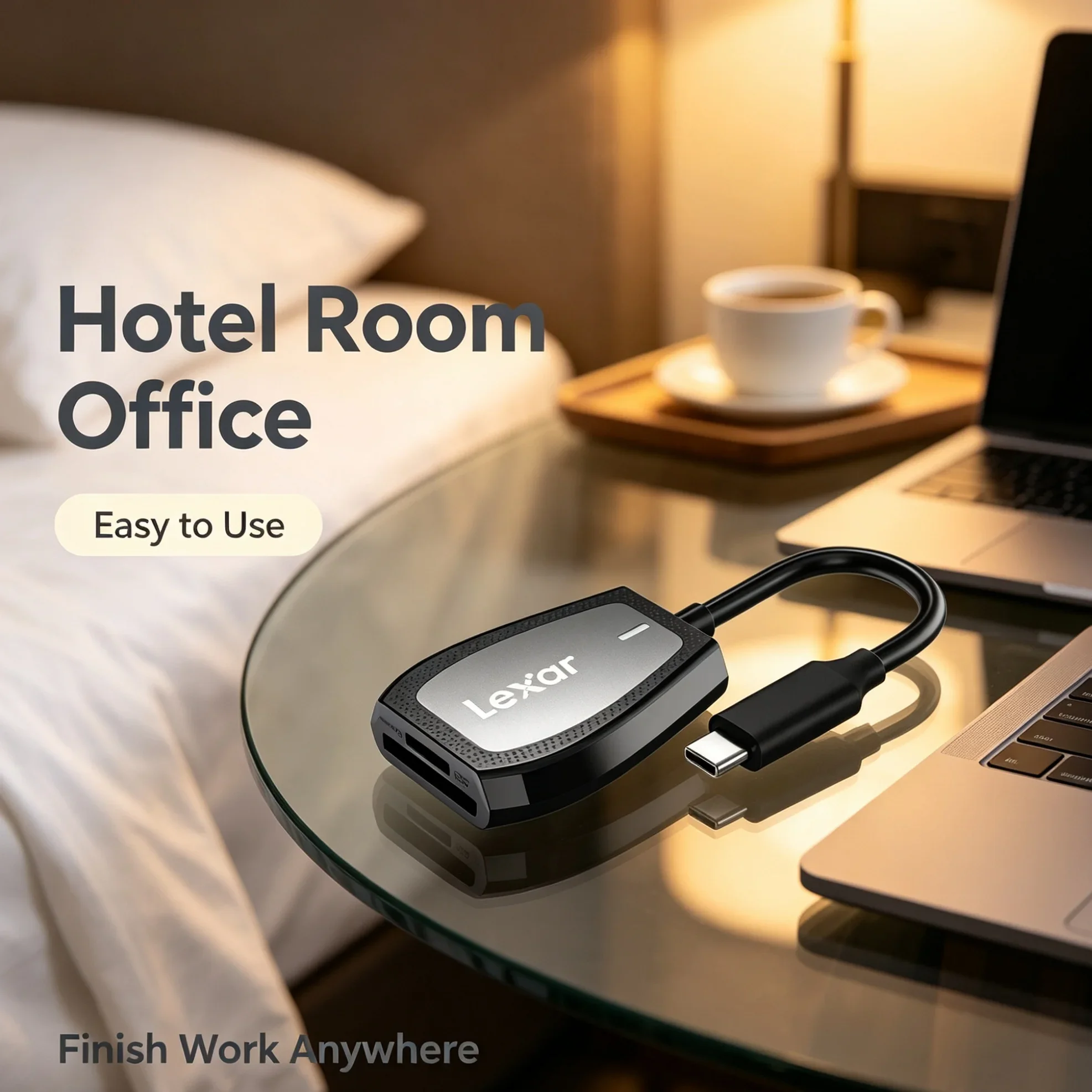 Travel Card Reader Lexar USB C Type C Dual Slot SD Micro SD TF UHS-II 312MB/s High Speed Memory Cardreader for Camera Bag Pocket