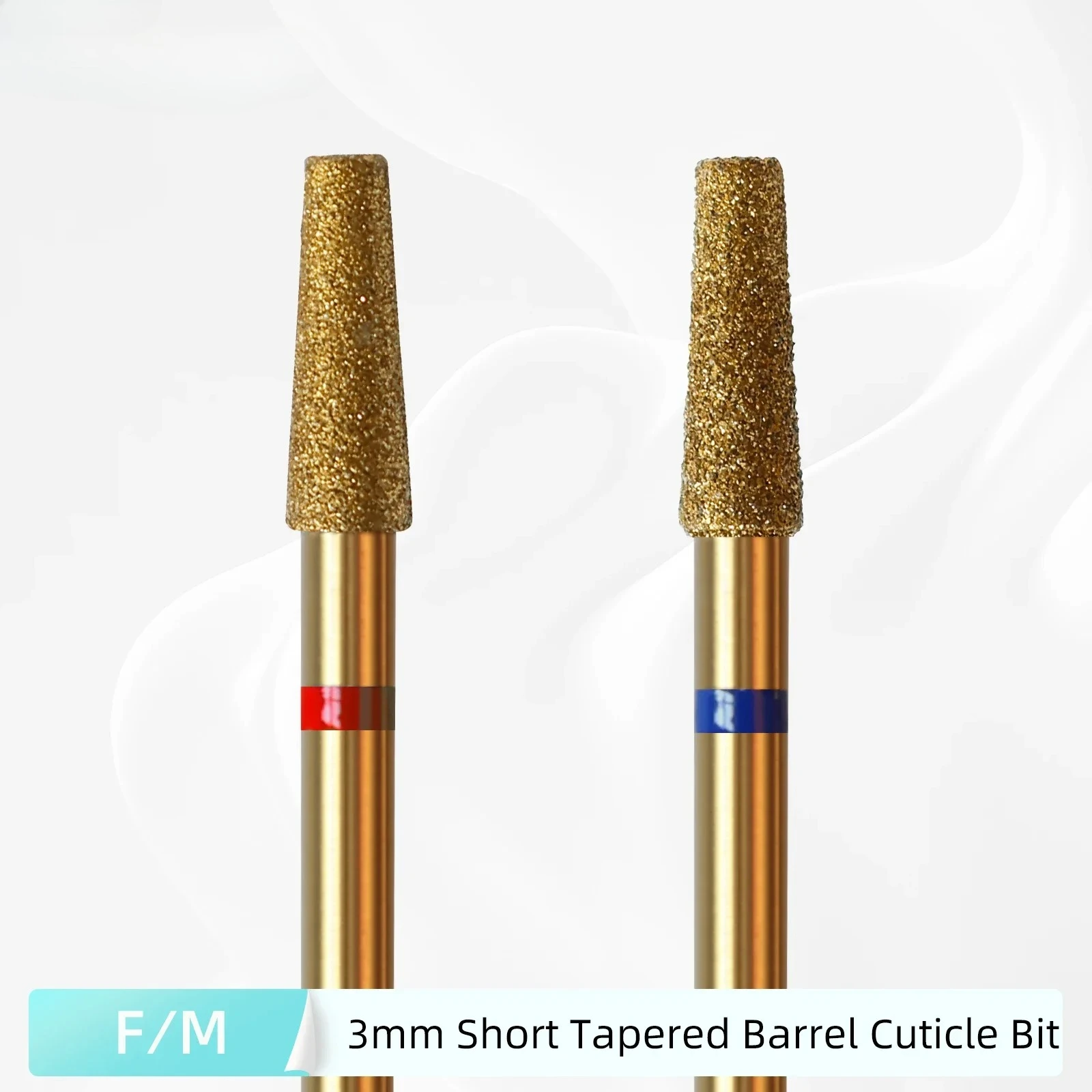 

3mm Tapered Cuticle Clean Nail Drill Bit, Titanium Russian Diamond Nail Bits Nail Cleaner Accessories for Dead Skin