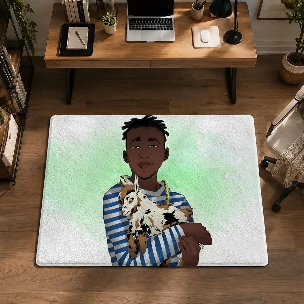 YNW B-BSlime Floor Mat Flannel Rug Non Slip Absorbent Soft Washable for Entryway Hallway Bathroom Kitchen Decor