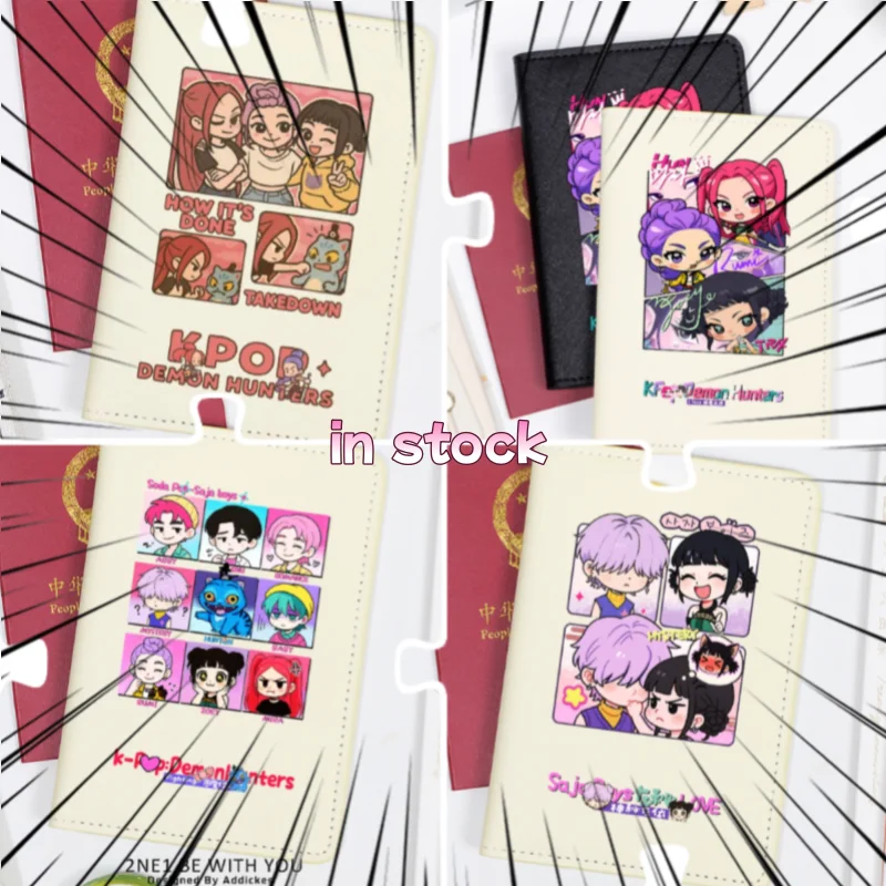 

В наличии Kpop Demon Hunters Series Rumi Zoey Mira Сумка для хранения удостоверений личности Зажим для паспорта Защитный чехол Kawaii Подарки на день рождения