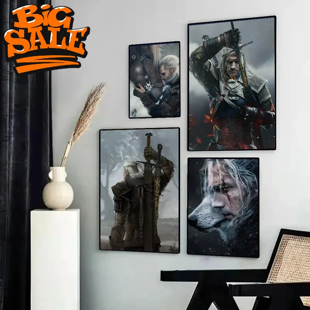 Pintura al óleo digital por números T-The W-Witchers 3 pintura de juego con números decoración del hogar, arte de pared regalo perfecto sin marco, sin marco