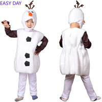 Anime Toddler Kids Cute Olaf Plush Cosplay Costume Classic Character Carnival Halloween Dress Up Comfortable Kids Christmas Gift