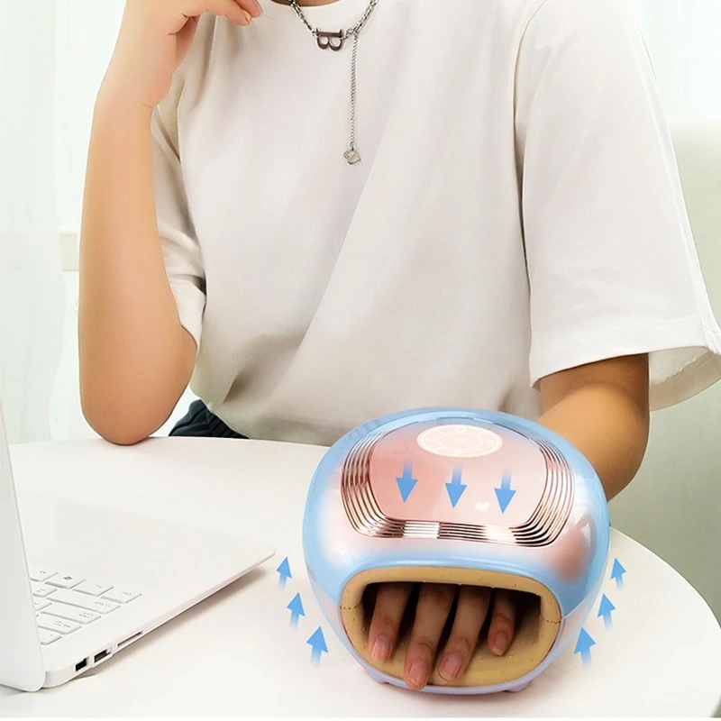 Hand Therapy Massager Shiatsu Cordless Electric Air Compression Heat Pain Relief Palm Finger Hand Massager