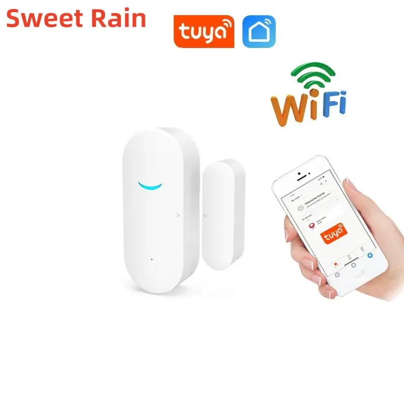 

Tuya graffiti WiFi door magnetic sensor smart home to open the door and epidemic prevention isolation door alarm smart wifi