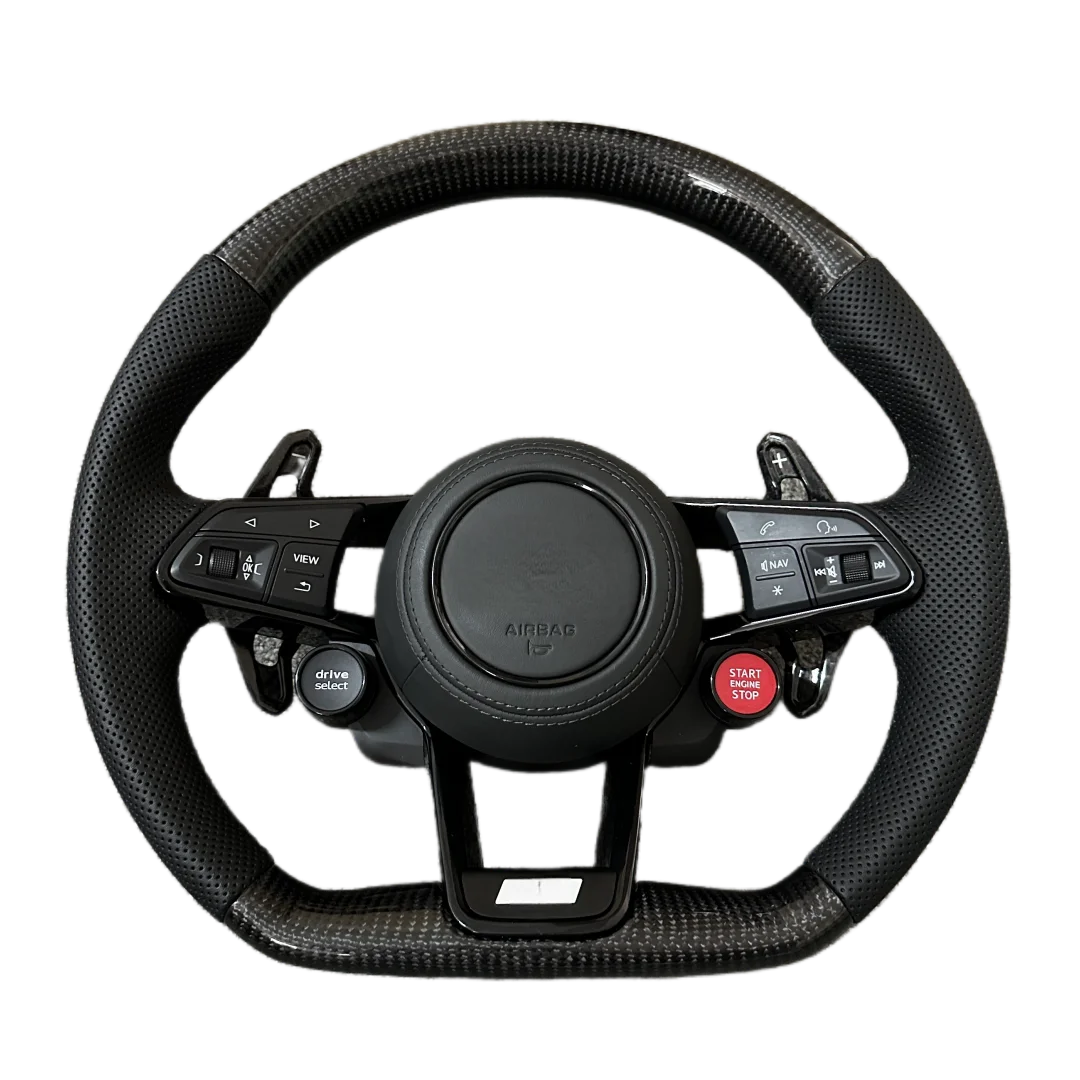 

For Audi S RS Steering wheel A3 A4 A5 A6 A7 A8 S3 S4 S5 S6 S7 S8 Q3 Q5 Q7 Q8 SQ7 SQ8 RSQ7 RS3 RS4 RS5 RS6 RS7 R8 Steering Wheel