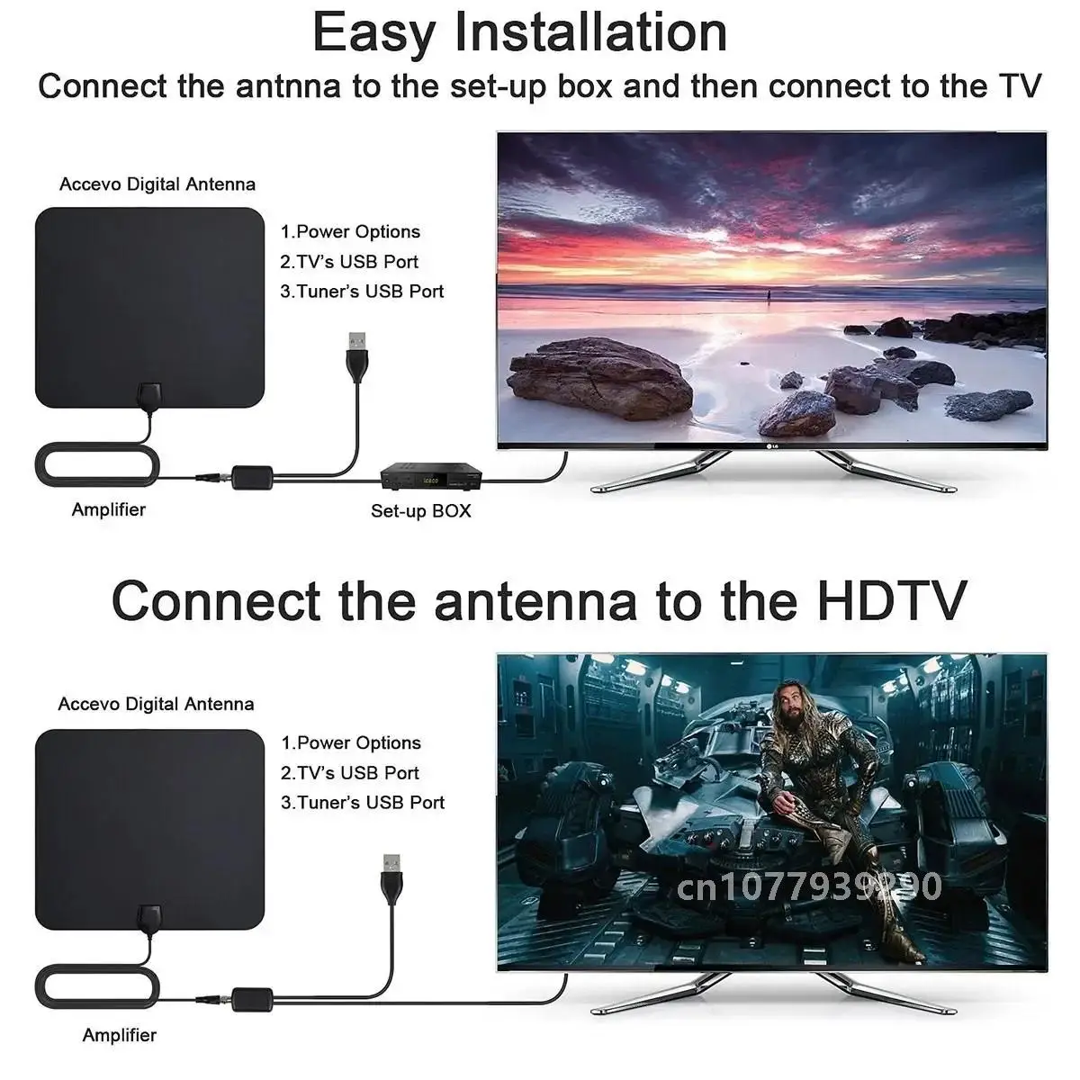 2024 Europe TV Antenne polska lines DE oscams 4K HD TV Box DVB Digital EU Stecker ccann Antenne flache Design