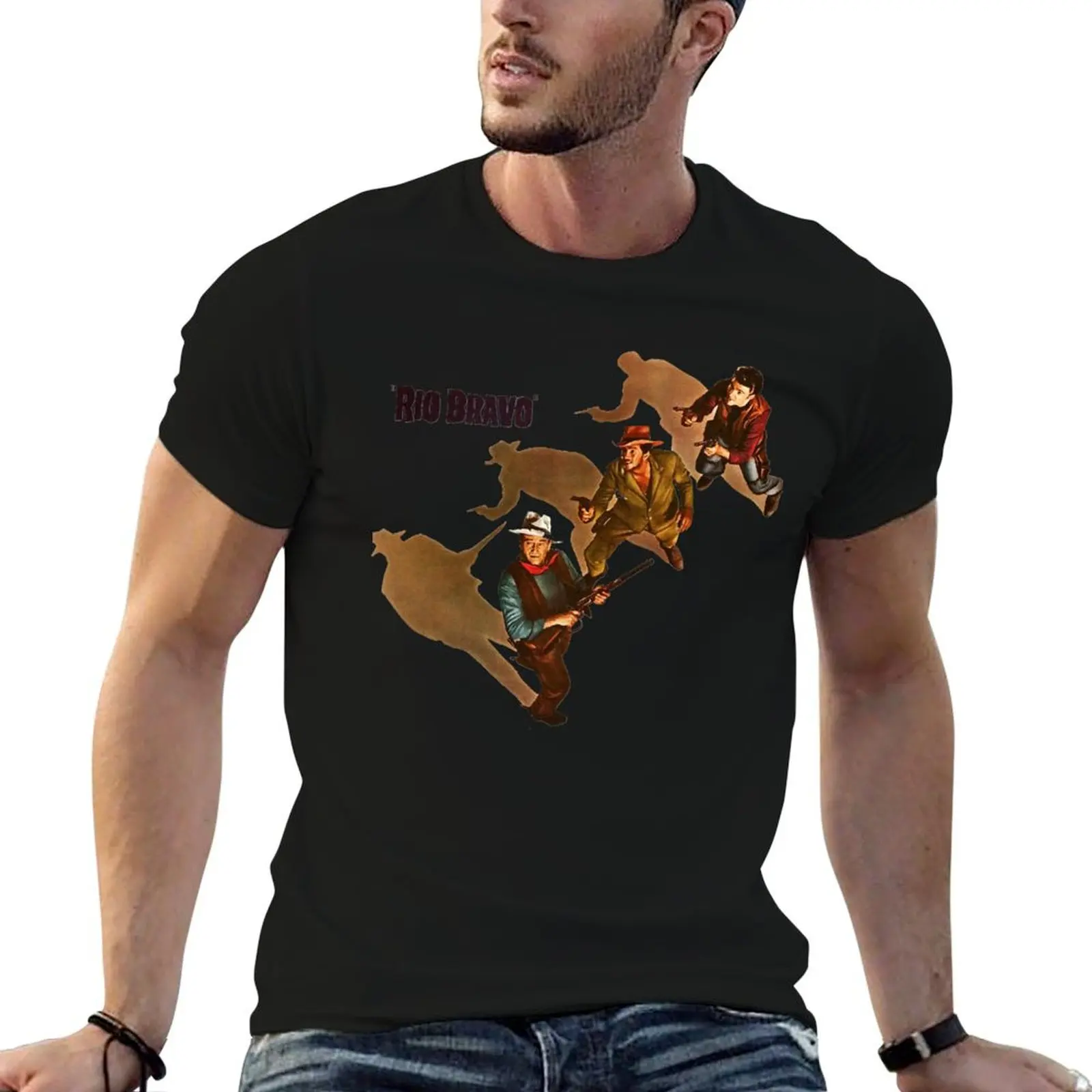 

Rio Bravo T-Shirt Blouse vintage t shirts T-shirts for men cotton