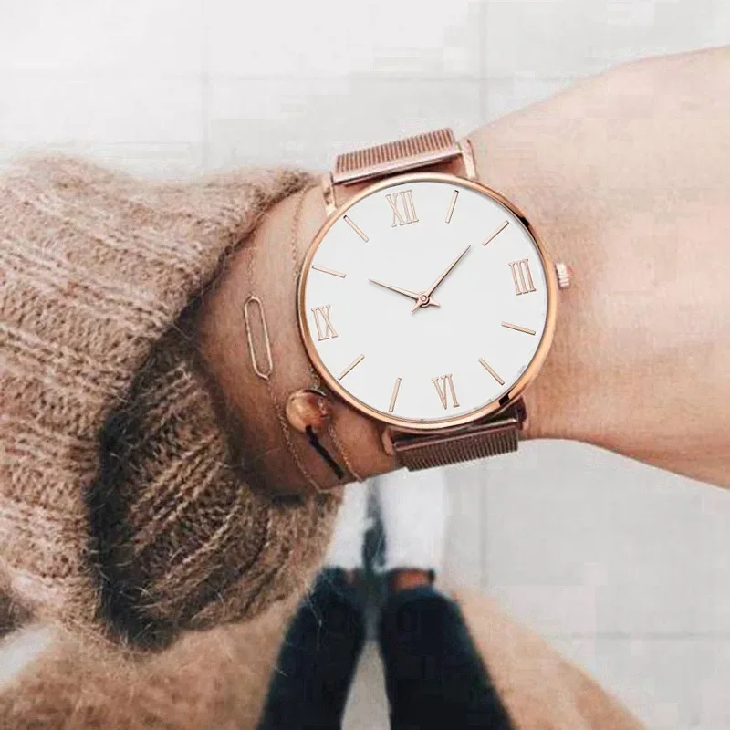 Relojes de cuarzo de lujo de marca superior para Mujer, relojes de pulsera analógicos a la moda para Mujer, Reloj informal sencillo para Mujer, Reloj de regalo para Mujer