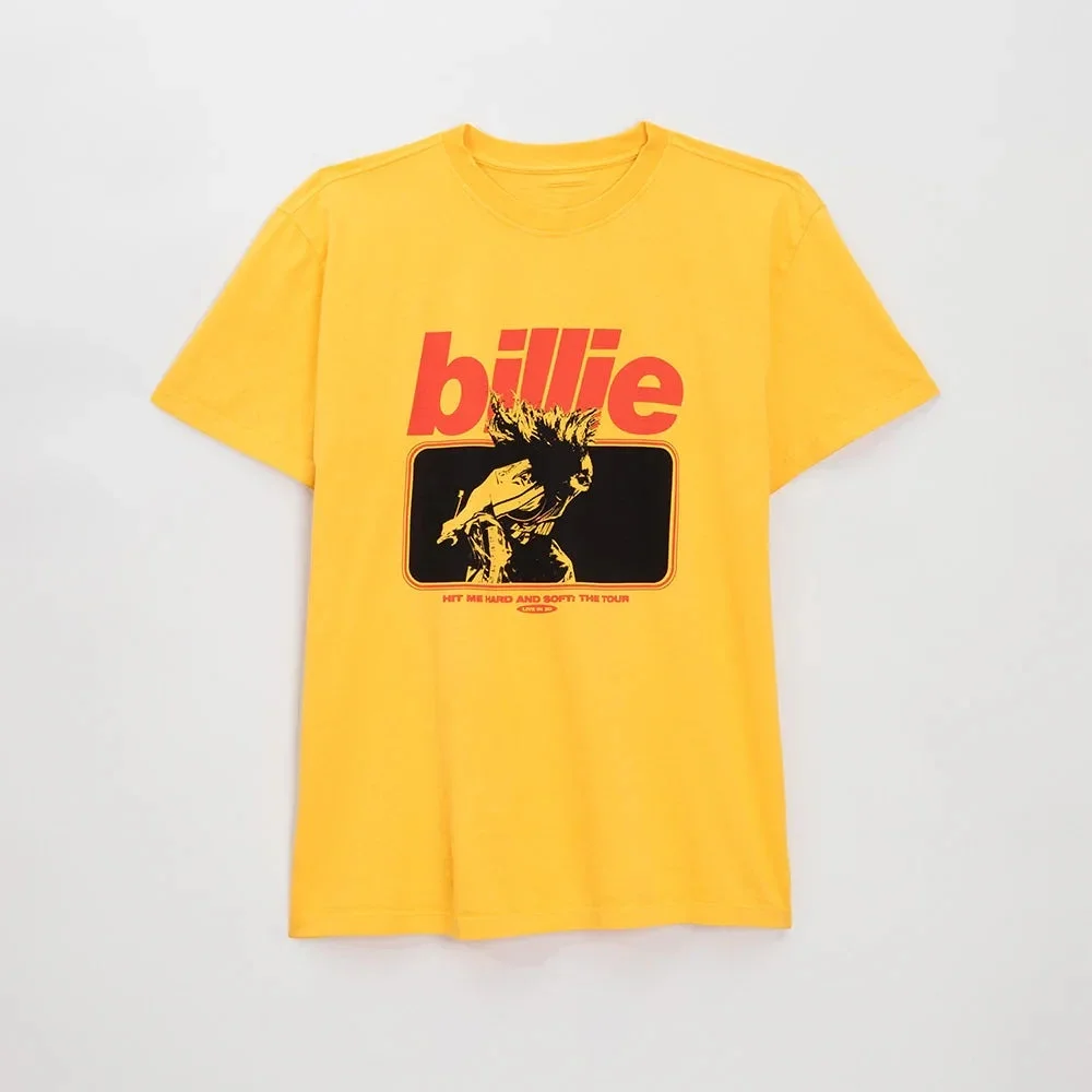Live in 3D Hair Whip Mustard Billie Eilish Graphic Tee Cotton Mens Womens T-Shirt Vintage Streetwear