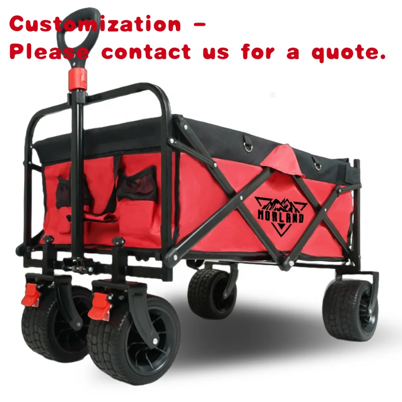 custom.Vagon Plegable Foldable Beach Picnic Heavy Duty Collapsible Folding Wagon Garden Cart Trolley Camping Cart