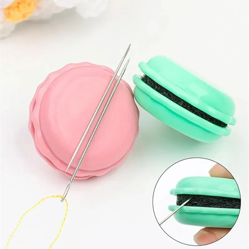 Needle File Macaron ColorNail File Embroidery Cloth DlY Sewing Tools Pearl Needle Magnetic Box