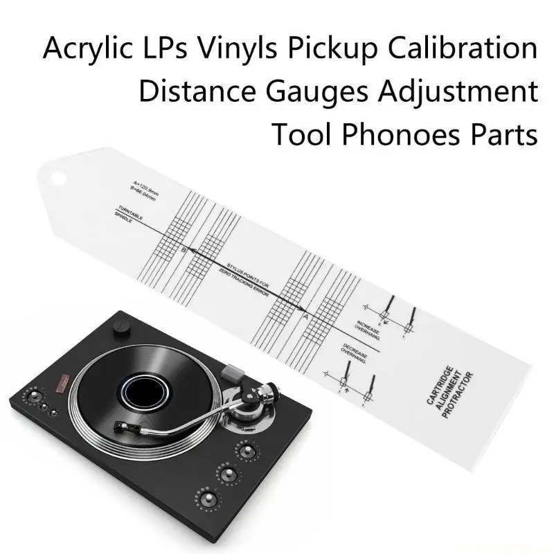 E56B Precisions LPs Vinyls Record Player Cartridge Alignment Protractors Tool