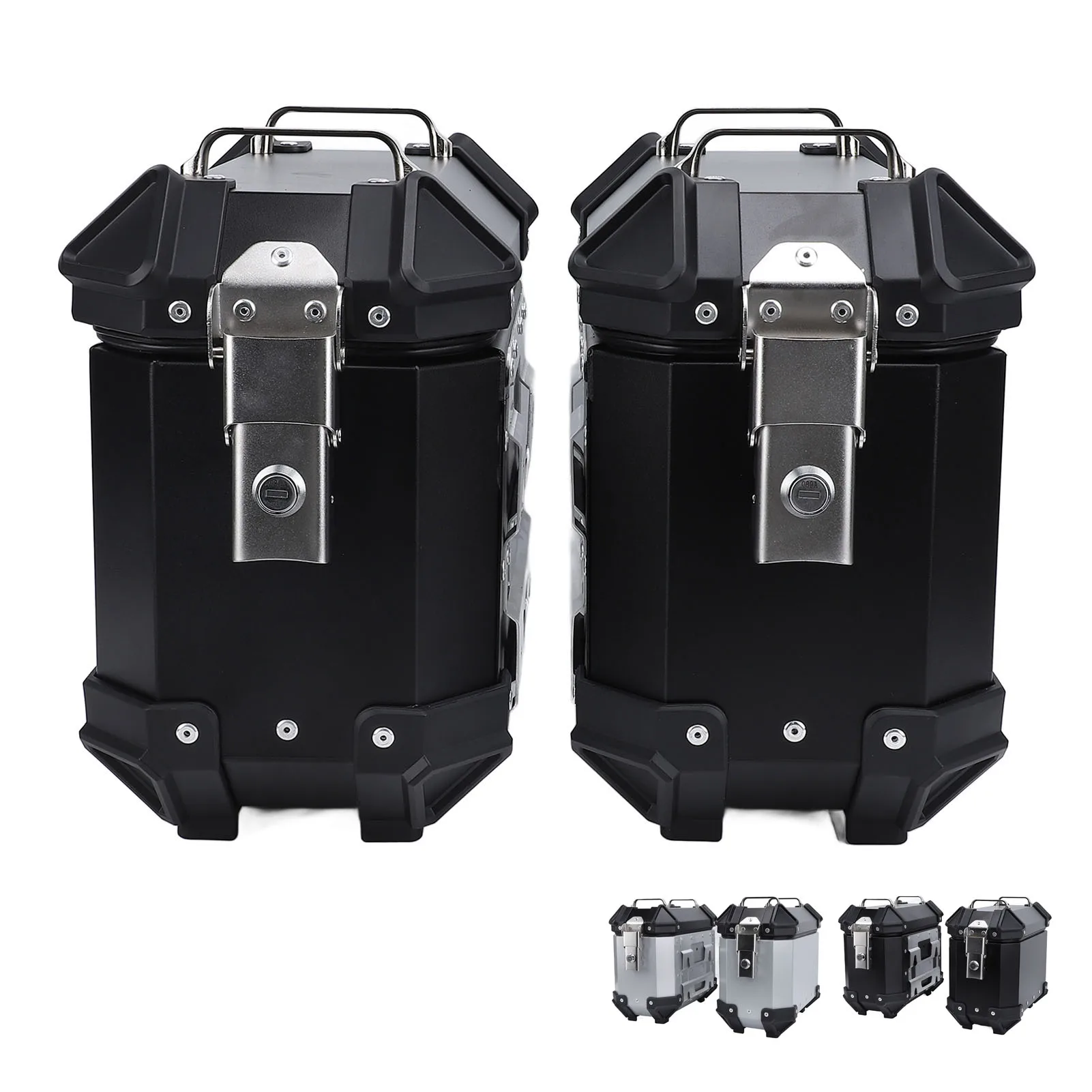 Motorcycle Side Box Motorcycle Side Luggage Cases 18L Capacity Waterproof with Safety Lock for Travel for Helmet Gloves