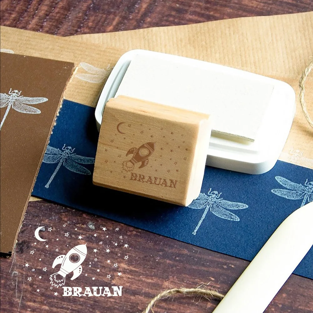 1PC Diy Personalized Name Wooden Seal ldeal for Festive Occasions Customizable Name Wooden Stamp ldentify Your Belongings with C