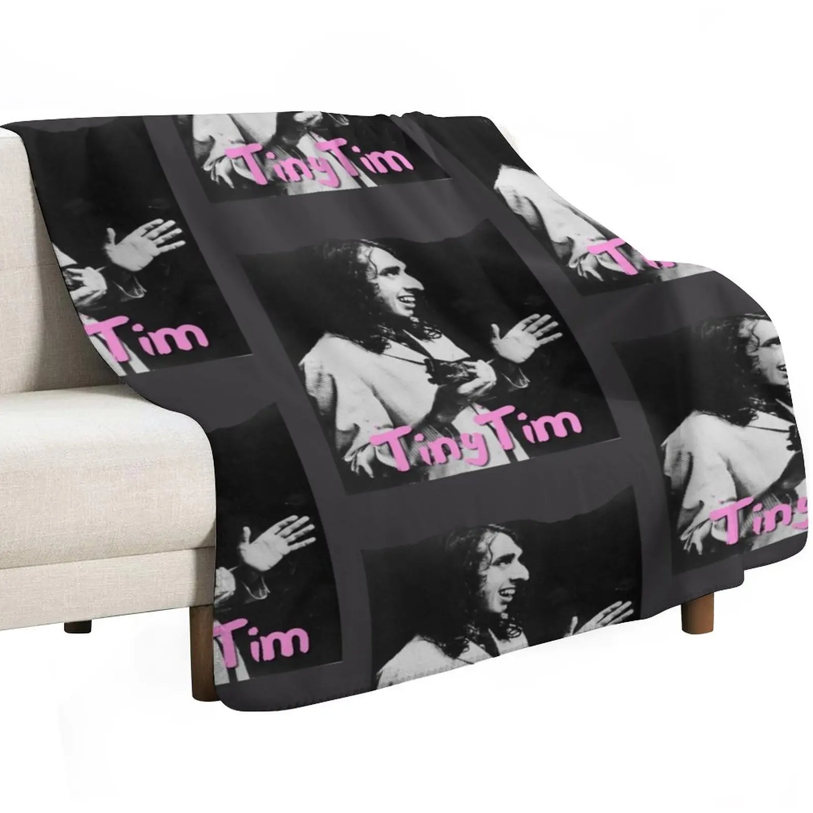 Tiny Tim Laughing - Herbert Khaury - Ukulele Throw Blanket Large Soft Plaid Beautifuls christmas decoration Sofas Blankets