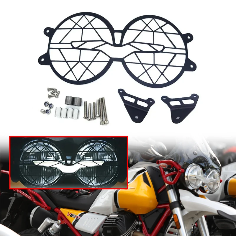 

Motorcycle Accessories Headlamp Protective Grille Cover Fit For Moto Guzzi V85TT V85 TT 2019 2020 2021 2022 Headlight Guard