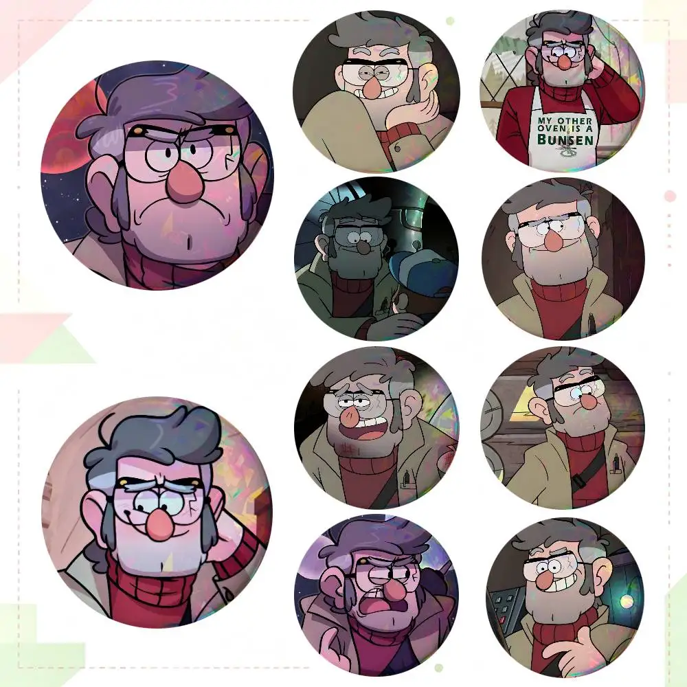 G-Gravity Falls Ford P-Pines Round Badges Can Be Used To Decorate Clothes And Backpack Pins