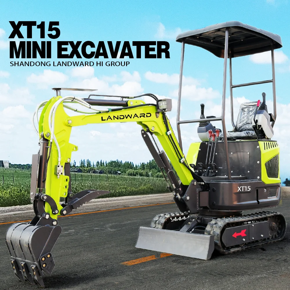 Minibagger 1 Tonne EPA-Motor Raupen-Mikrobagger 1,5 Tonnen Bagger Hydraulischer Bauernhof Kleiner Bagger Kostenloser Versand Maßgeschneidert
