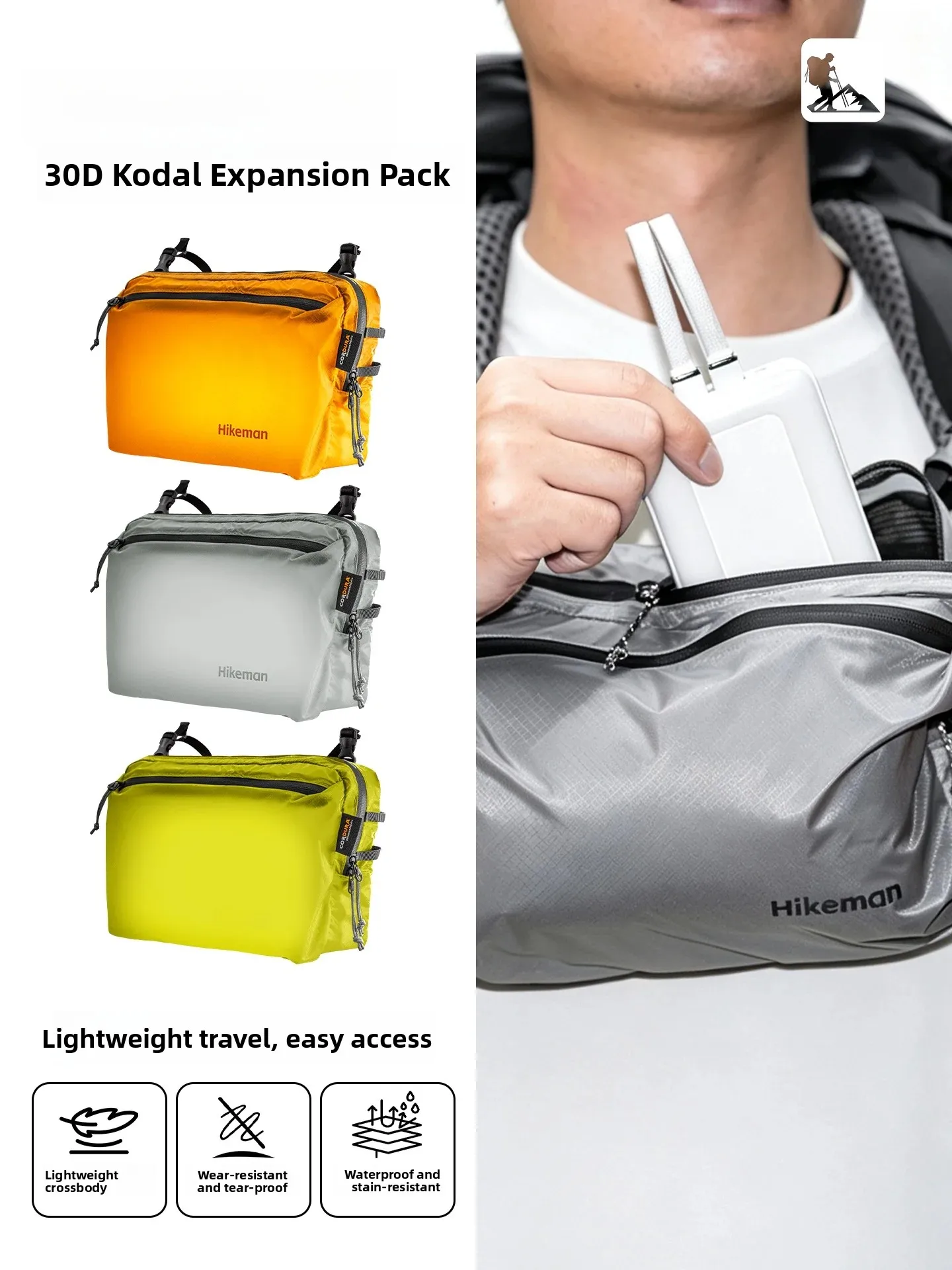 kaduila-lightweight-waterproof-outdoor-casual-functionality-chest-bag-hiking-mountaineering-expansion-pack-soft-zipper-closure