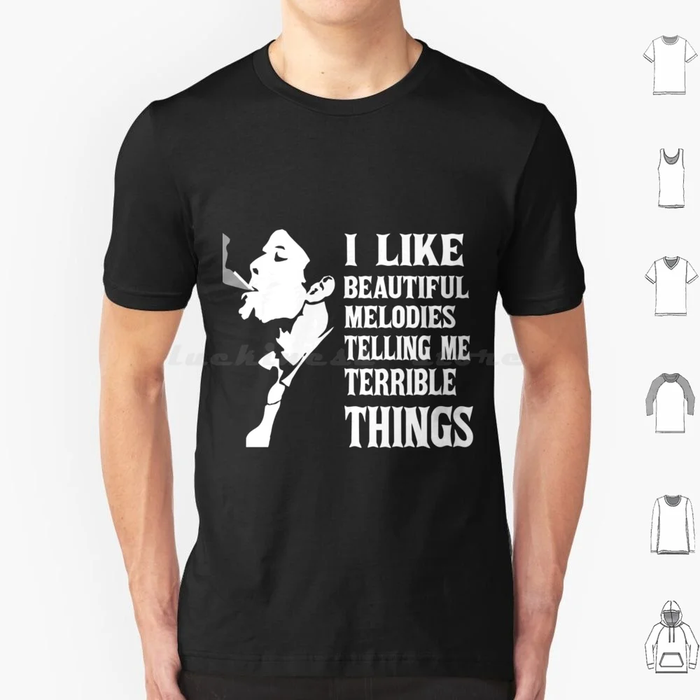 Its-I Like Beautiful Melodies Telli T Shirt Cotton Men Women Diy Print Tom Waits Tom Waits Graphite Music Microphone Nick Cave