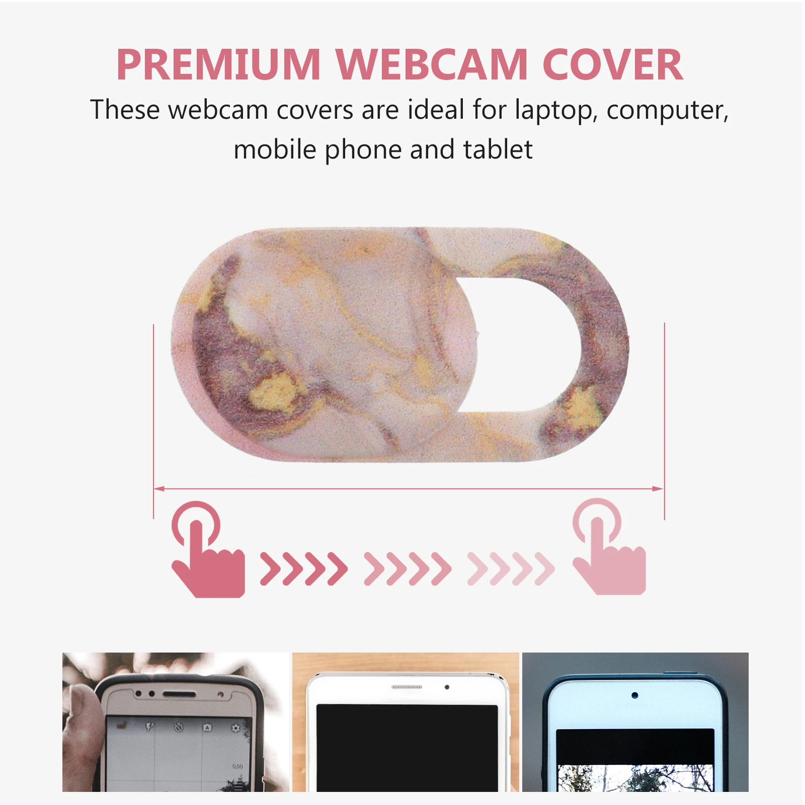 

6pcs Privacy Protection Covers Webcam Sliders For Laptop Notebook Phone Anti-Hacking Anti-Peeping Durable