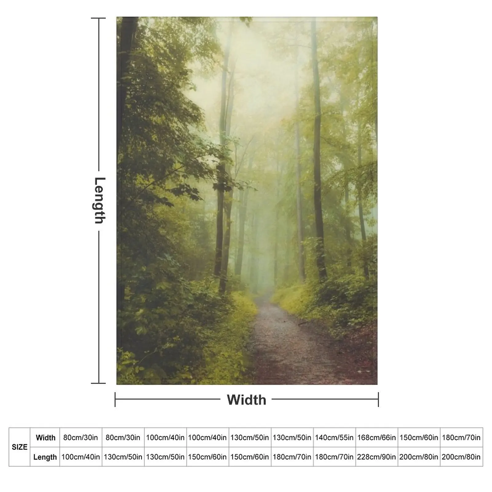 Long Forest Walk Throw Blanket Soft Plaid Sofa Throw heavy to sleep Summer manga Blankets