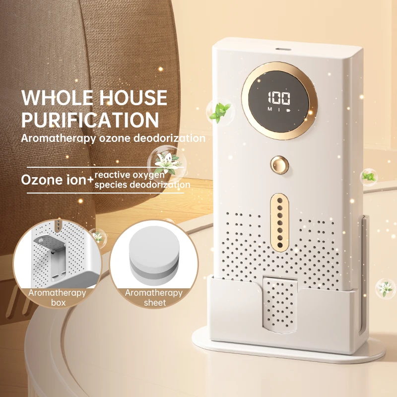 Air Purifier Diffuser 2 in 1, Mini Aromatherapy Air Purifying Device for House Car, Type-C Rechargeable Smoke/Pet Odors Remover