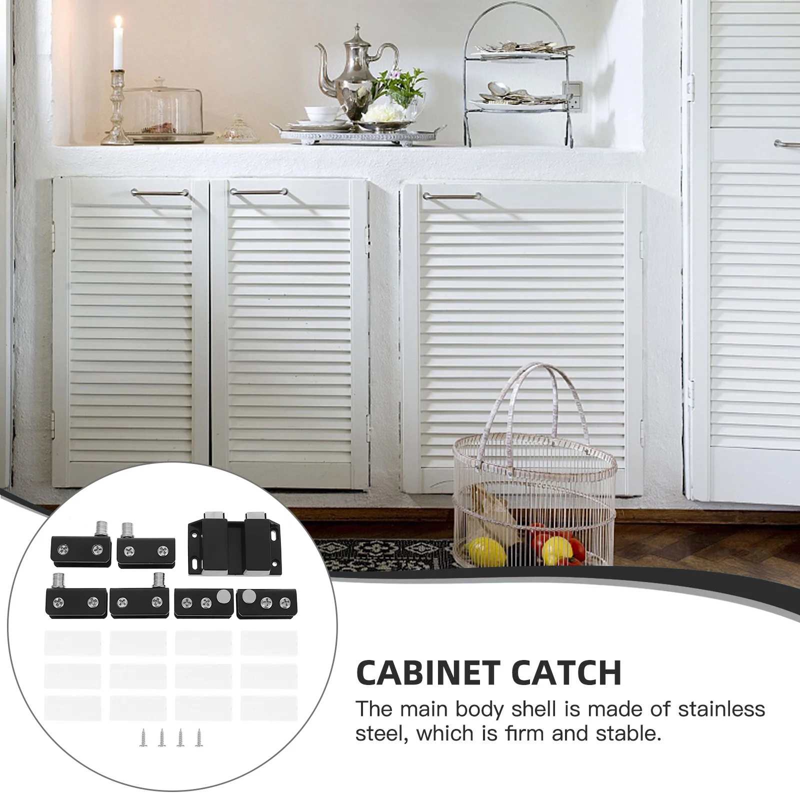 

1Set Glass Door Hinge Stainless Steel Durable Cabinet Heavy Duty Bearing Capacity Anti Rust Glass Door Hinge