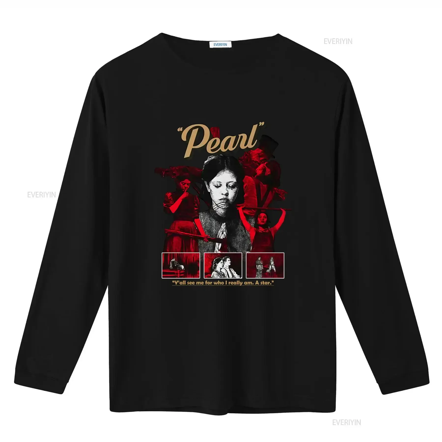 Pearl Movie T Shirt Mia Goth David Corenswet Retro Vintage Horror Slasher Gothic Style Print vintage Washed Unisex Breathable