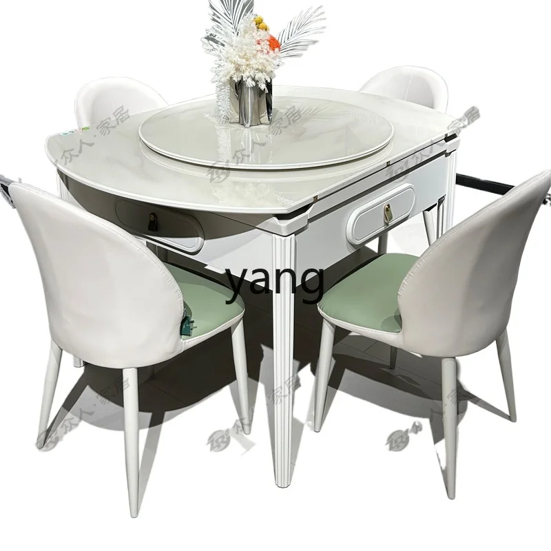 

LMM automatic mahjong machine integrated household long table can be equipped with induction cooker
