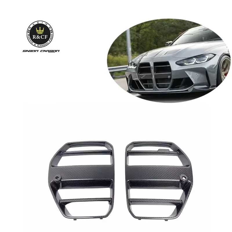 

ST Style G80 M3 Передний бампер из углеродного волокна, решетка бампера, накладка на нос для BMW G80 M3 G82 M4 2021+