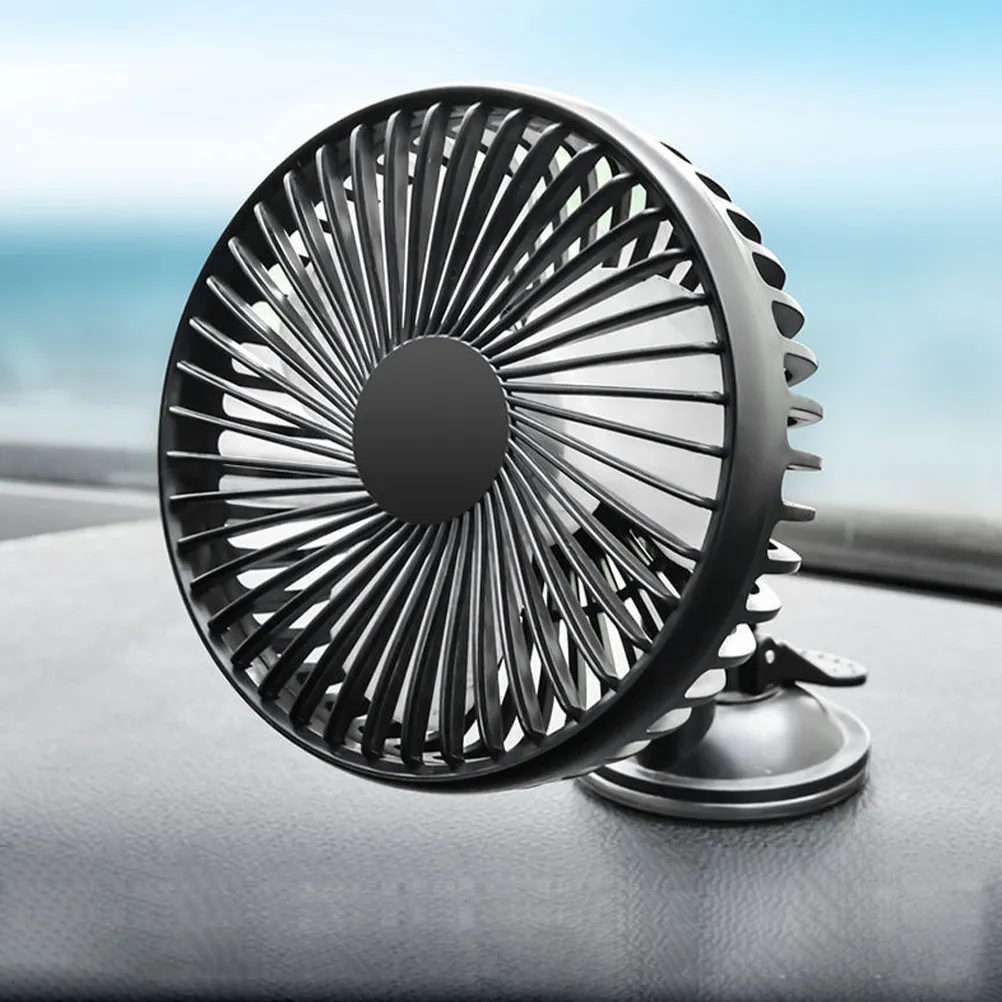 Car Fan USB Powered Low Noise ABS Material Dashboard Stable Flat Bottom Grille Car Cooling Fan for Office Home Travel