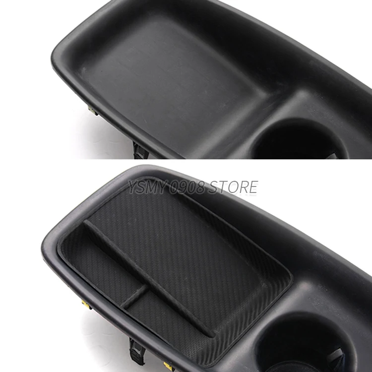 Car Interior Accessories Silicone Console Tray Storage for Toyota Prius XW50 Carbon Fiber Style Center Armrest Box Storage 1PCS