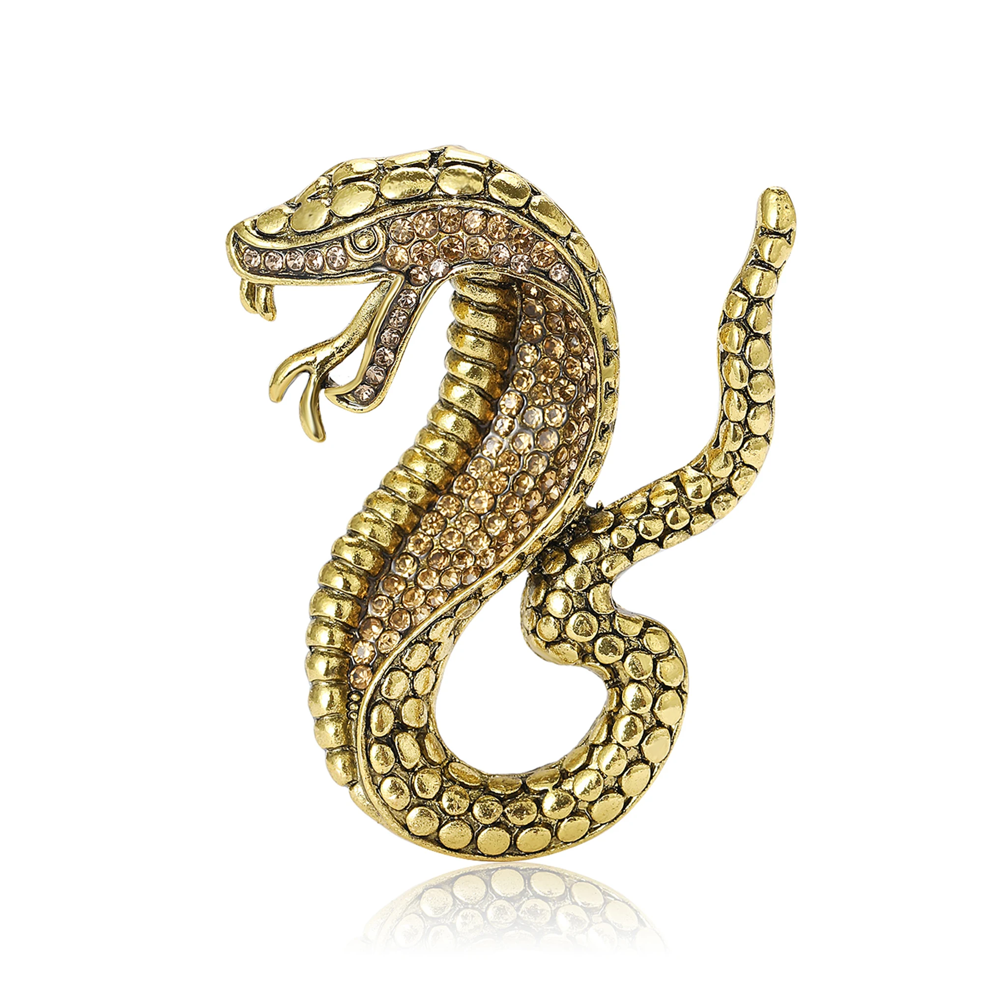 

Beaut&Berry Vintage Cobra Brooches for Women Animal Pins Friends Party Gifts Jewellery Accessories