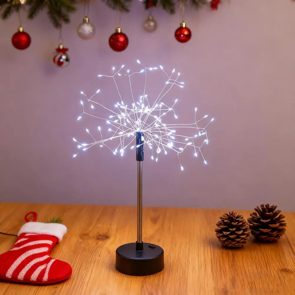 LED Starburst Table Lamp 120 Lights USB Fairy Lights Elegant Christmas Desk Lamp for Home Decor Wedding Centerpiece Lighting