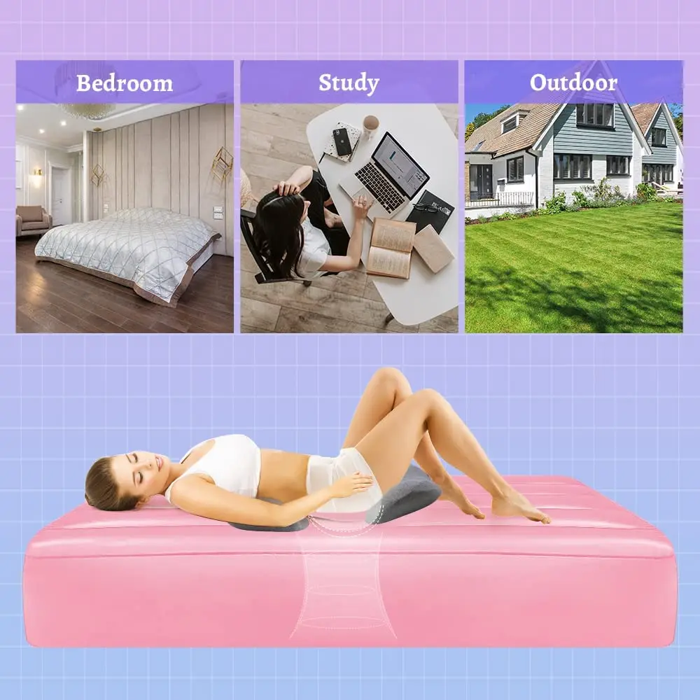 BBL Bed Inflatable Air Mattress with Hole for Sleeping After Brazilian Butt Lift Surgery Recover Waterproof BBL for Post Surgery