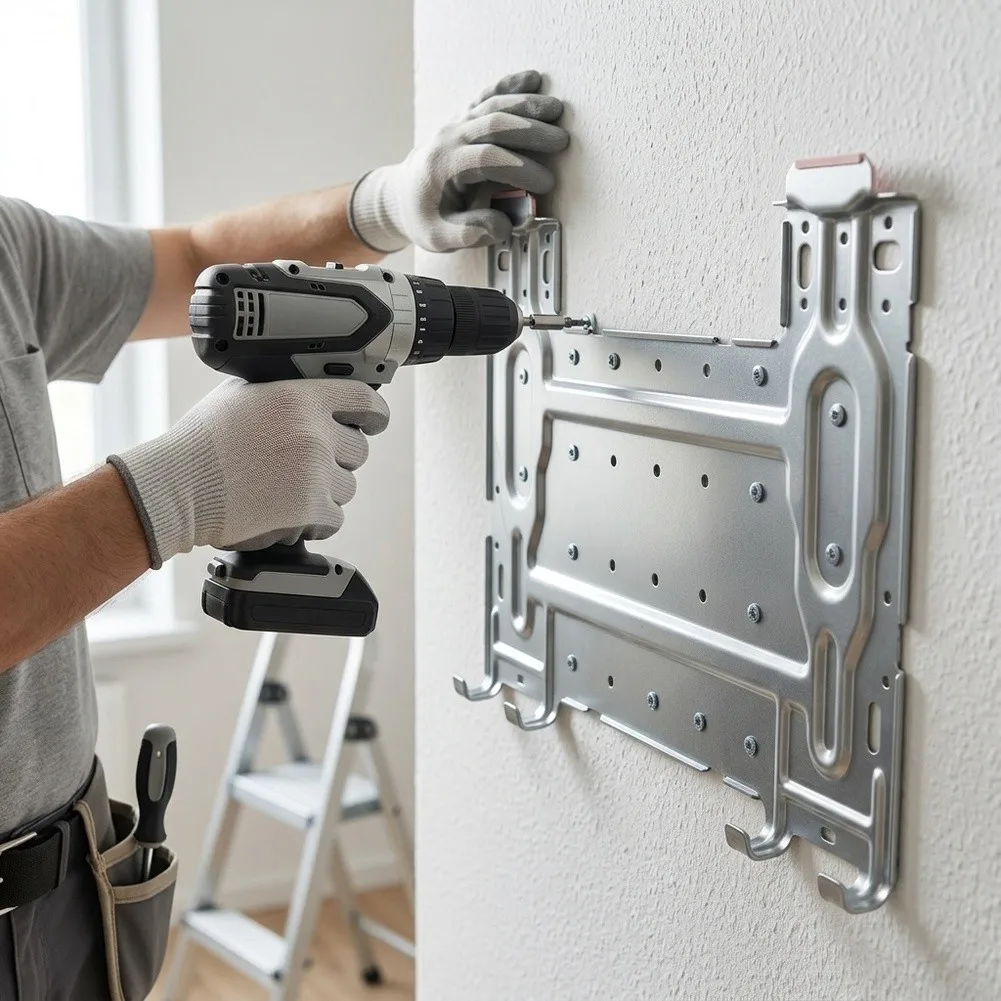 Installation Accessory For Home Units Air Conditioning Accessories Silver AC Mounting Plate Stainless Steel Build