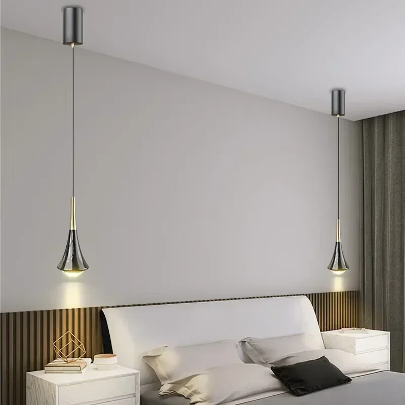 TechHPNordic Luxury Restaurant LED Chandelier Bedroom Bedside Kitchen Study Hotel Minimalist Pendant