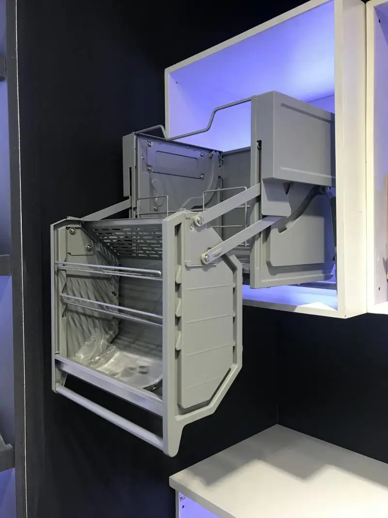 عالية الجودة الحديثة التراجع خزانة المطبخ رفوف التخزين مصعد رفع سحب سلة سلة تخزين مخزن متعدد الوظائف #3