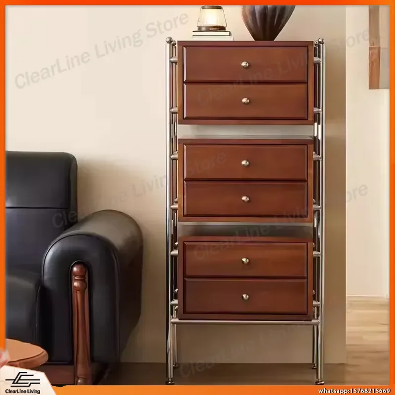 Nordic Vintage Tall Storage Cabinet Luxury Multipurpose Craft Locker Office File Cabinet Living Room Furniture Woonkamer