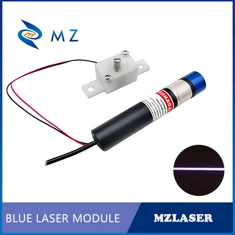 Регулируемая фокусировка, регулируемая мощность D18 мм, 830 нм, 200 МВт, 5 В, объектив, синяя линия, лазерный диодный модуль с кронштейном и адаптером