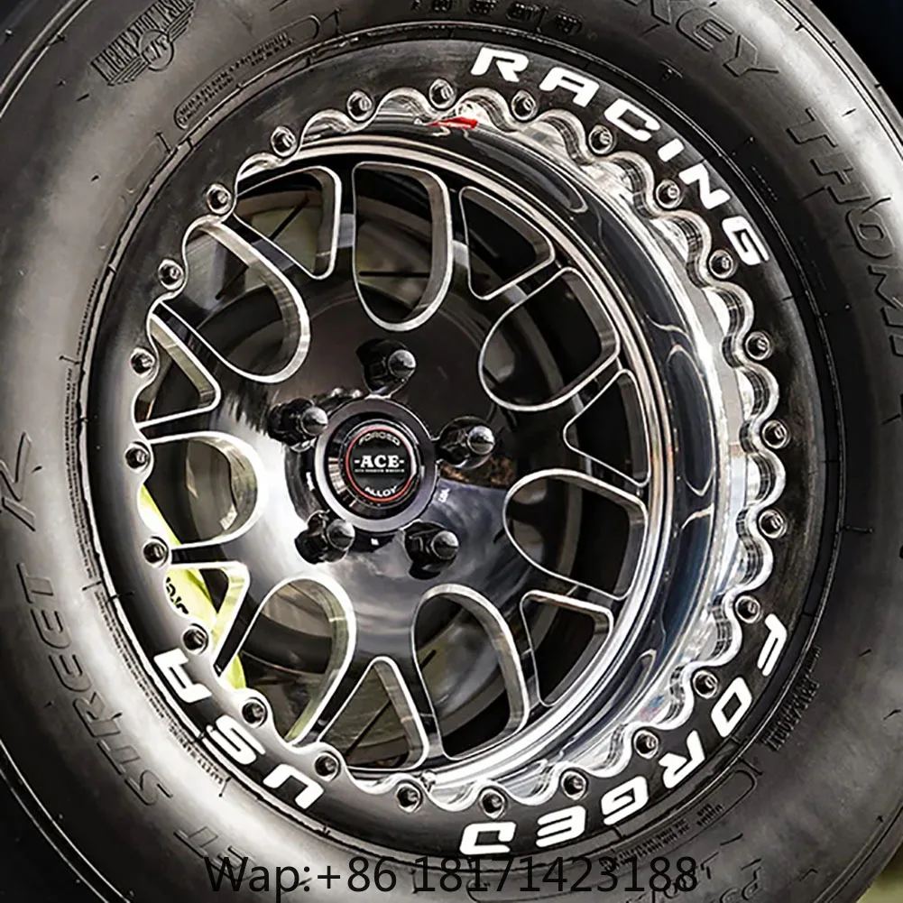 【Hot】Modified Luxury Racing Car Wheels 15x10 17x10 5x114.3 Gloss Black Multi‑Spoke Forged Beadlock Wheel for Ford Mustang